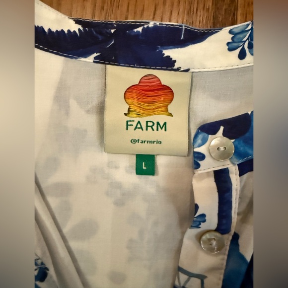 Farm Rio Sweet Rio Puff-Sleeve Mini Dress - Picture 8 of 9